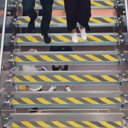 Sarı Siyah Kaydırmaz Bant 25 Metre 10 cm