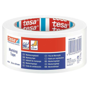 Tesa 60760 Yer İşaretleme İkaz Bandı Beyaz 50mm x 33mt